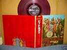BEATLES JAPAN RED WAX LP W/OBI ODEON OP-8163 SGT.