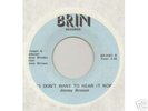 rare funk 45 JIMMY BRINSON i dont want to hear it BRIN