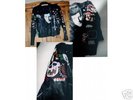 THE DAMNED - Painted Leather Biker Jacket + Badges PUNK