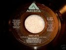 HTF NORTHERN SOUL - MANDRILL - ARISTA 0375 - TOO LATE