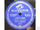 ELVIS PRESLEY -  BRAZIL 78rpm BLUE LABEL
