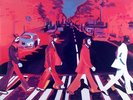 THE BEATLES ABBEY ROAD POP ART - HAND PAINTED - UFA