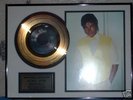 M JACKSON 24CT GOLD PLATED RECORD(NEW)
