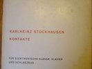 STOCKHAUSEN: Kontakte,  orig 1960's WERGO 60009 RARE
