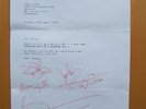 Signed letter from Iron Maiden - all members signatures