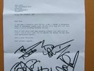 Signed letter from Iron Maiden - all members signatures
