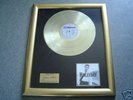 RARE DISQUE D'OR EDITION LIMITEE DE JOHNNY HALLYDAY