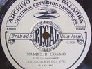 MANUEL B. COSSIO 1931 Regal LK 4107 RARE SPOKEN 78 RPM