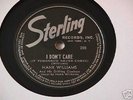 Hank Williams Sterling 78