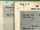 2 autographed Miles Davis LP jazz Prestige autograph