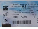 1place U2 VERTIGO  cat3 au SDF 09/07/05 envoi en 24h 