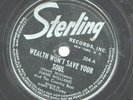 Old HANK WILLIAMS  78 Record STERLING Label VERY RARE
