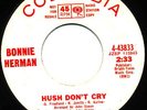 Rare Northern Soul 45 BONNIE HERMAN Hush Don't Cry DJ