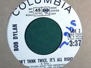 Bob Dylan-Blowin' In The Wind-Promo-45-Record-Rock