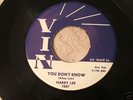 Harry Lee You Don't Know Vin 1007 45 Rockabilly