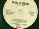 IRON MAIDEN - RARE IRISH LP Piece of Mind