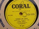 BUDDY HOLLY 'WORDS OF LOVE' CORAL w/ORIGINAL SLEEVE