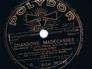 MADELEINE GREY/ RAVEL: (Polydor): Chansons Madecasses