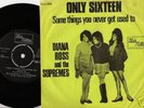 SUPREMES  DIANA ROSS - ONLY SIXTEEN - RARE DANISH 45+PS