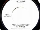 PAUL MCCARTNEY WINGS MY LOVE U.S. APPLE WLP 45 BEATLES