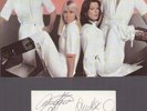 ABBA----- SIGNED  CARD-----GREAT SET MOUNTED