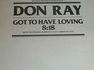 DON RAY- GOT TO HAVE LOVING  **PROMO 12