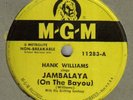 HANK WILLIAMS  78 RPM RECORD JAMBALAYA VICTROLA