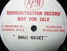 MINI SKIRT/  RARE ONE SIDED  DEMO KPM MUSIC ACETATE EX+