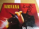 nirvana single signed by Kurt Cobain w/COA grunge