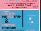 Reel To Reel 2 TRACK CONCERTO FOR JAZZ BAND & SYMPHONY