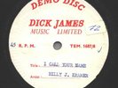 Dick James Beatles acetate Billy J Kramer Demo disc 45