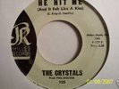 THE CRYSTALS (HE HIT ME) PHILLES #105 WHITE DJ RARE VG?