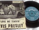 ELVIS LOVE ME TENDER ORIGINAL HMV E.P. 7EG 8199