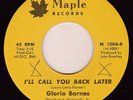 rare funk soul 45 Gloria Barnes on Maple Lee Moses HEAR