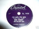 Gene Vincent  / Five Days, Five Days  / 78 RPM / VG+