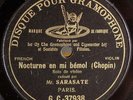 € PABLO DE SARASATE Black G&T 37938 RARE VIOLIN 78 RPM