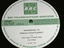 MARIAN MONTGOMERY   Kings Singers   BBC Transcription