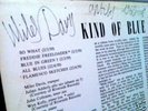 LP - KIND OF BLUE - SIGNED BY MILES DAVIS - CBS 62066