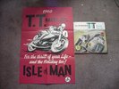RARE 1960 ISLE OF MAN MOTORCYCLE RACE POSTER AND LP SET