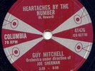 GUY MITCHELL -HEARTACHES BY THE NUMBER- RARE 78 -1959