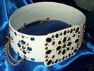 ELVIS  STYLE BLUE STONE 70s CONCERT JUMPSUIT BELT