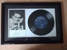 autographed photo Billy Fury plus single record in fram