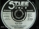 THE DAMNED - NEW ROSE ORIG DELGA SLEEVE PUSH OUT CENTRE
