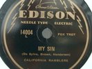 16)  CALIFORNIA RAMBLERS  EDISON THIN NEEDLE TYPE 14004