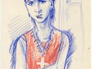 Marc Almond and Mambas 4 drawings 1983 by Val Denham