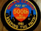WIGAN CASINO 500th Nighter sew on Patch, Used