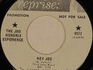 JIMI HENDRIX EXPERIENCE Hey Joe 1967 PROMO USA DEBUT 45