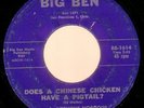 RARE 50s NOVELTY 45 NERVOUS NORVUS-PIGTAIL BIG BEN 1614