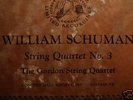 FIRST RECORDING WILLIAM SCHUMAN STRING QRT3 Record78rpm