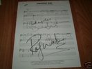 PINK FLOYD SIGNED AUTOGRAPHED ORIGINAL LYRIC SHEET